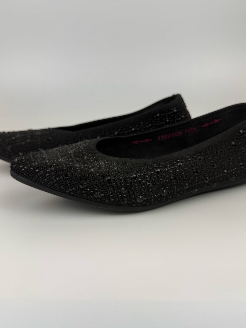 Skechers Gleam ‘N Glow Cleo 2.0 Womens Stretch Ballerina Slip On Shoes  Size 7 - Picture 5 of 10